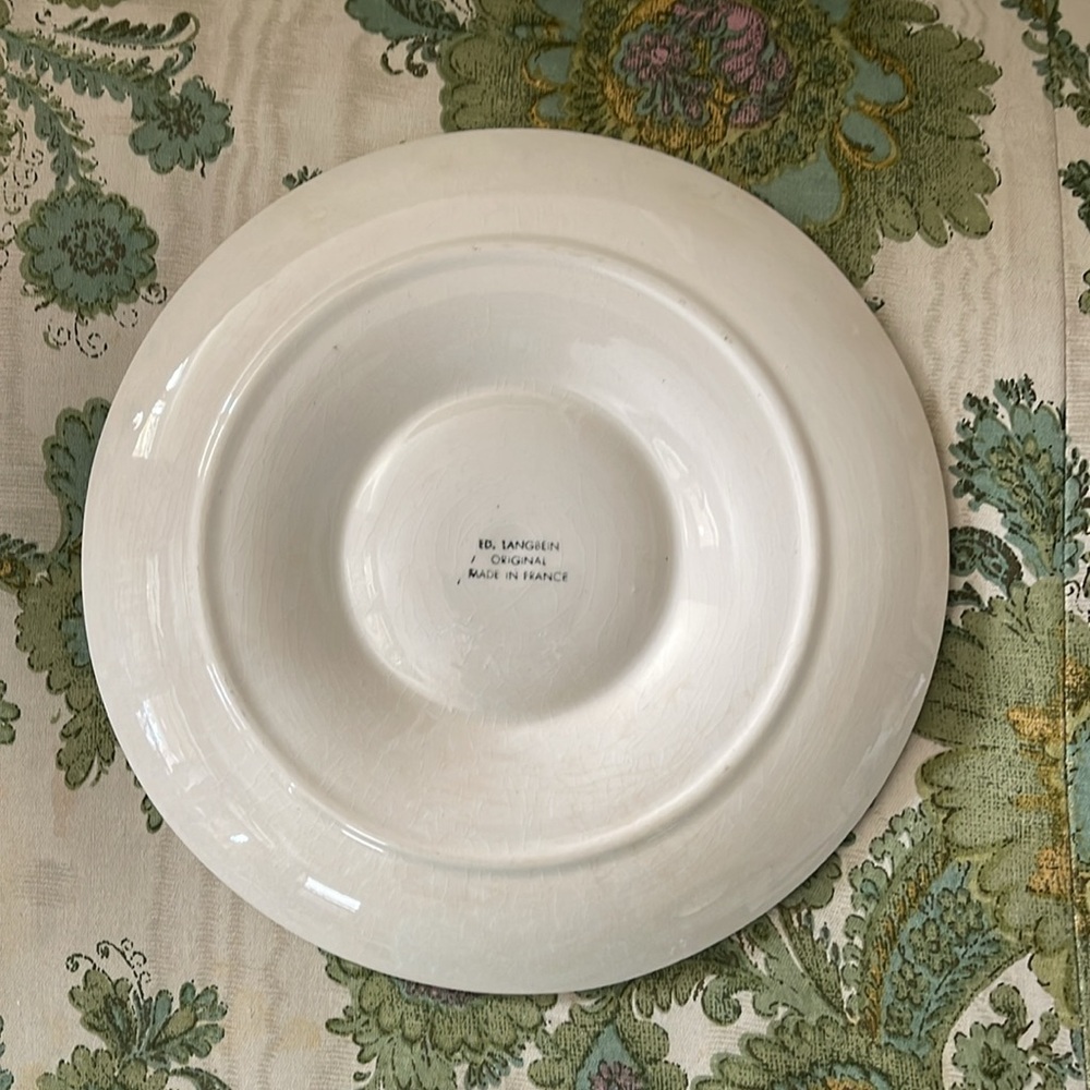 Ed Langbien Original Cream Majolica Artichoke Plate. Made in France - Picture 2 of 4